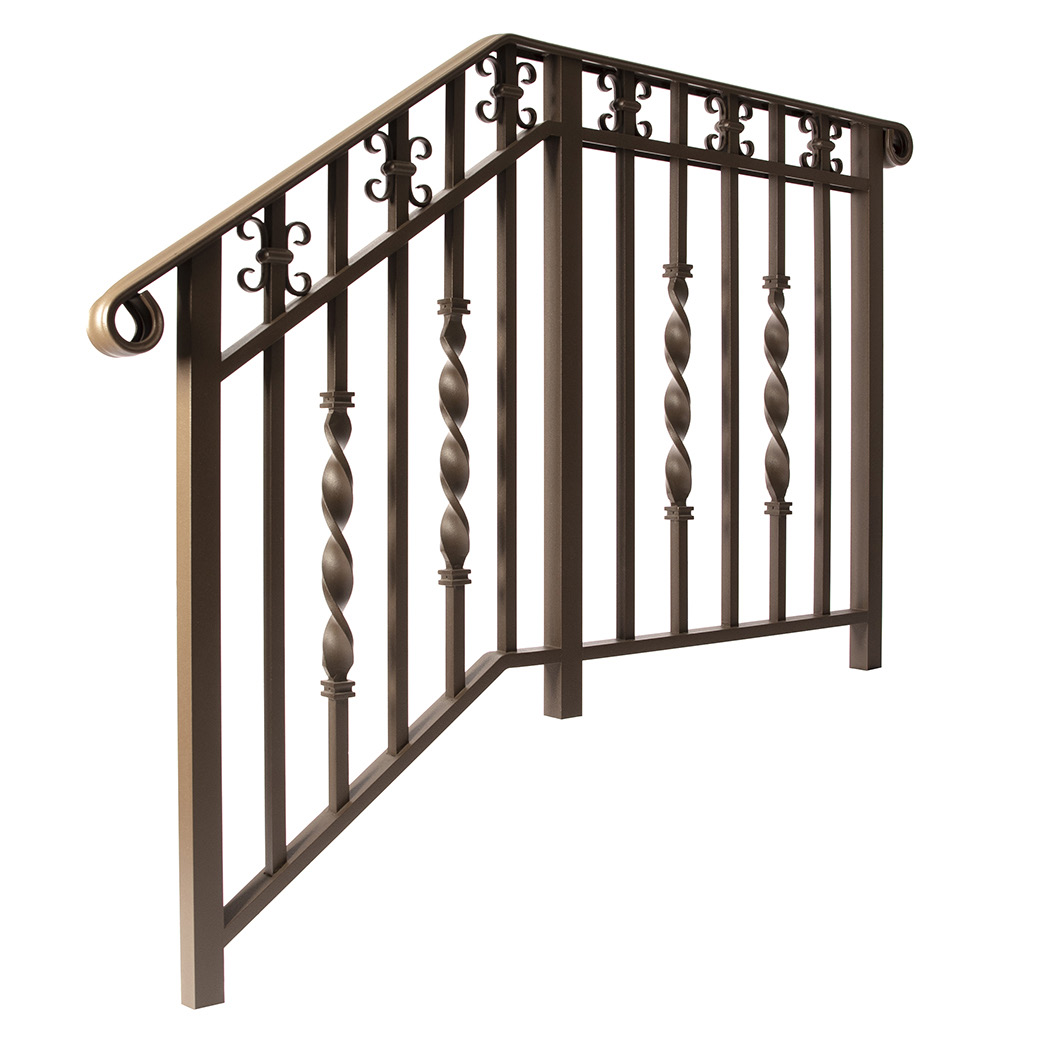 7500 with Valute, C Scrolls, and Flat Bar Twist · Texture Chestnut